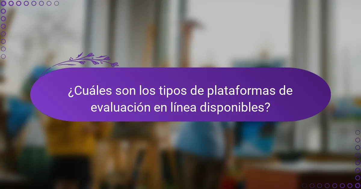 ¿Cuáles son los tipos de plataformas de evaluación en línea disponibles?
