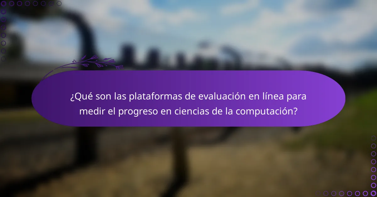 ¿Qué son las plataformas de evaluación en línea para medir el progreso en ciencias de la computación?